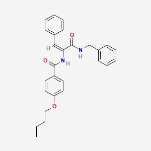 molecular formula C27H28N2O3 B4953001 N-{1-[(benzylamino)carbonyl]-2-phenylvinyl}-4-butoxybenzamide 