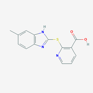 2-[(5-methyl-1H-benzimidazol-2-yl)sulfanyl]nicotinic acid