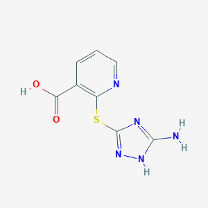 2-[(5-amino-1H-1,2,4-triazol-3-yl)sulfanyl]nicotinic acid