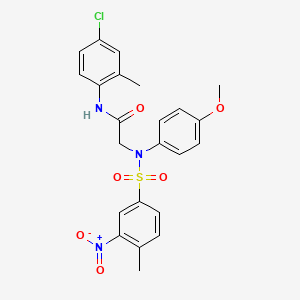 N~1~-(4-chloro-2-methylphenyl)-N~2~-(4-methoxyphenyl)-N~2~-[(4-methyl-3-nitrophenyl)sulfonyl]glycinamide