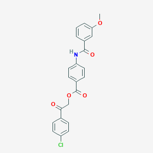 2-(4-Chlorophenyl)-2-oxoethyl 4-[(3-methoxybenzoyl)amino]benzoate
