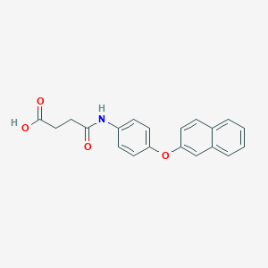 molecular formula C20H17NO4 B495316 4-[4-(2-Naphthyloxy)anilino]-4-oxobutanoic acid 