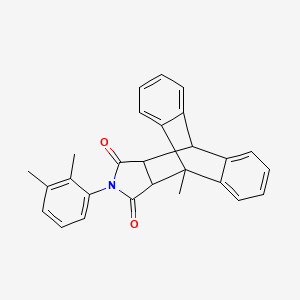 molecular formula C27H23NO2 B4953161 17-(2,3-dimethylphenyl)-1-methyl-17-azapentacyclo[6.6.5.0~2,7~.0~9,14~.0~15,19~]nonadeca-2,4,6,9,11,13-hexaene-16,18-dione CAS No. 6077-56-1