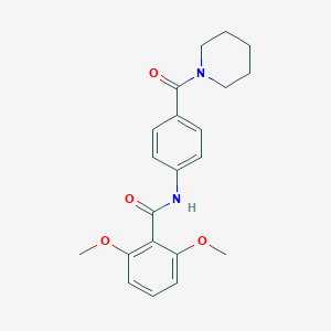 2,6-dimethoxy-N-[4-(1-piperidinylcarbonyl)phenyl]benzamide
