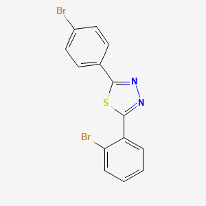 molecular formula C14H8Br2N2S B4953197 2-(2-bromophenyl)-5-(4-bromophenyl)-1,3,4-thiadiazole 