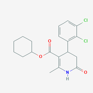 molecular formula C19H21Cl2NO3 B4953198 cyclohexyl 4-(2,3-dichlorophenyl)-2-methyl-6-oxo-1,4,5,6-tetrahydro-3-pyridinecarboxylate 