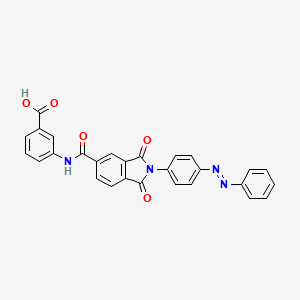 3-[({1,3-dioxo-2-[4-(phenyldiazenyl)phenyl]-2,3-dihydro-1H-isoindol-5-yl}carbonyl)amino]benzoic acid