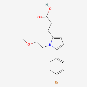 3-[5-(4-bromophenyl)-1-(2-methoxyethyl)-1H-pyrrol-2-yl]propanoic acid