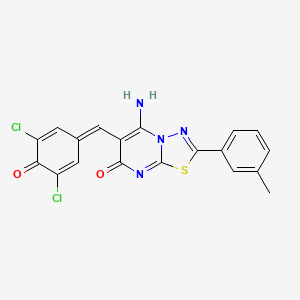 6-(3,5-dichloro-4-hydroxybenzylidene)-5-imino-2-(3-methylphenyl)-5,6-dihydro-7H-[1,3,4]thiadiazolo[3,2-a]pyrimidin-7-one