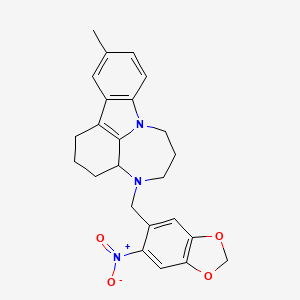 11-methyl-4-[(6-nitro-1,3-benzodioxol-5-yl)methyl]-1,2,3,3a,4,5,6,7-octahydro[1,4]diazepino[3,2,1-jk]carbazole