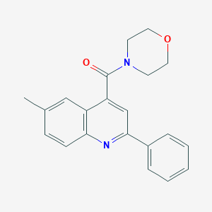 molecular formula C21H20N2O2 B495327 6-Methyl-4-(4-morpholinylcarbonyl)-2-phenylquinoline CAS No. 352673-56-4