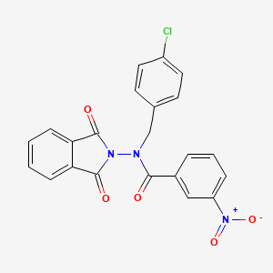 N-(4-chlorobenzyl)-N-(1,3-dioxo-1,3-dihydro-2H-isoindol-2-yl)-3-nitrobenzamide