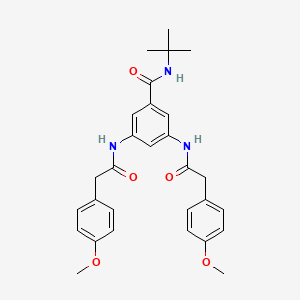 molecular formula C29H33N3O5 B4953278 N-(tert-butyl)-3,5-bis{[(4-methoxyphenyl)acetyl]amino}benzamide 