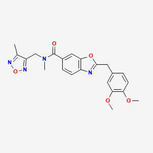 2-(3,4-dimethoxybenzyl)-N-methyl-N-[(4-methyl-1,2,5-oxadiazol-3-yl)methyl]-1,3-benzoxazole-6-carboxamide