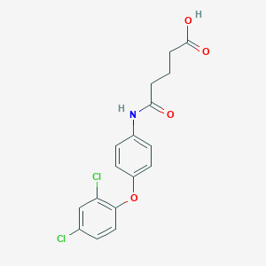 molecular formula C17H15Cl2NO4 B495329 5-[4-(2,4-Dichlorophenoxy)anilino]-5-oxopentanoic acid 