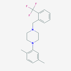 1-(2,5-Dimethylphenyl)-4-[[2-(trifluoromethyl)phenyl]methyl]piperazine