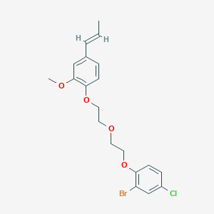 molecular formula C20H22BrClO4 B4953313 2-bromo-4-chloro-1-(2-{2-[2-methoxy-4-(1-propen-1-yl)phenoxy]ethoxy}ethoxy)benzene 