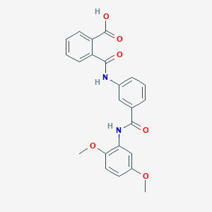 molecular formula C23H20N2O6 B495332 2-({3-[(2,5-Dimethoxyanilino)carbonyl]anilino}carbonyl)benzoic acid CAS No. 432523-04-1