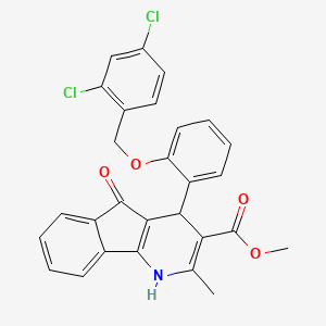 methyl 4-{2-[(2,4-dichlorobenzyl)oxy]phenyl}-2-methyl-5-oxo-4,5-dihydro-1H-indeno[1,2-b]pyridine-3-carboxylate