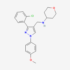 N-{[3-(2-chlorophenyl)-1-(4-methoxyphenyl)-1H-pyrazol-4-yl]methyl}tetrahydro-2H-pyran-4-amine