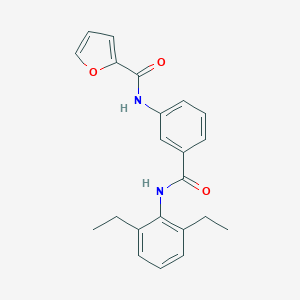 molecular formula C22H22N2O3 B495333 N-{3-[(2,6-diethylanilino)carbonyl]phenyl}-2-furamide 