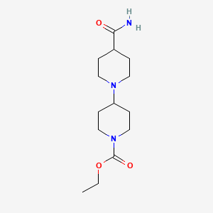 molecular formula C14H25N3O3 B4953343 ethyl 4-(aminocarbonyl)-1,4'-bipiperidine-1'-carboxylate 