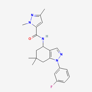 N-[1-(3-fluorophenyl)-6,6-dimethyl-4,5,6,7-tetrahydro-1H-indazol-4-yl]-1,3-dimethyl-1H-pyrazole-5-carboxamide