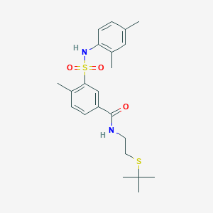 N-[2-(tert-butylthio)ethyl]-3-{[(2,4-dimethylphenyl)amino]sulfonyl}-4-methylbenzamide