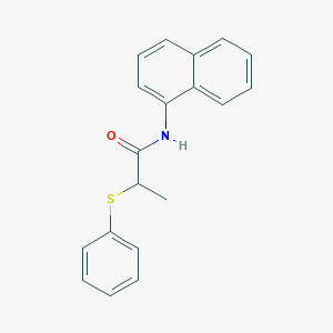 molecular formula C19H17NOS B4953398 N-1-naphthyl-2-(phenylthio)propanamide 