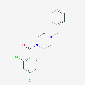 molecular formula C18H18Cl2N2O B495340 1-Benzyl-4-(2,4-dichlorobenzoyl)piperazine 