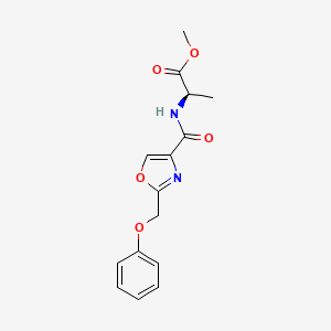 molecular formula C15H16N2O5 B4953429 methyl N-{[2-(phenoxymethyl)-1,3-oxazol-4-yl]carbonyl}-D-alaninate 