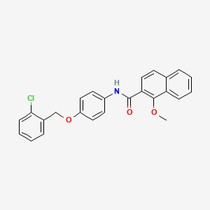 N-{4-[(2-chlorobenzyl)oxy]phenyl}-1-methoxy-2-naphthamide