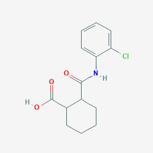 molecular formula C14H16ClNO3 B495346 2-[(2-Chlorophenyl)carbamoyl]cyclohexane-1-carboxylic acid CAS No. 393134-39-9