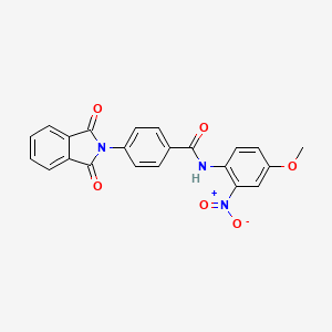 molecular formula C22H15N3O6 B4953470 4-(1,3-dioxo-1,3-dihydro-2H-isoindol-2-yl)-N-(4-methoxy-2-nitrophenyl)benzamide 