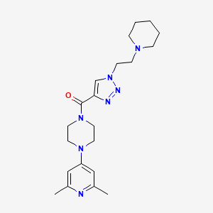 [4-(2,6-Dimethylpyridin-4-yl)piperazin-1-yl]-[1-(2-piperidin-1-ylethyl)triazol-4-yl]methanone