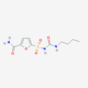 molecular formula C10H15N3O5S B495348 5-[(Butylcarbamoyl)sulfamoyl]furan-2-carboxamide 