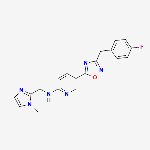 5-[3-(4-fluorobenzyl)-1,2,4-oxadiazol-5-yl]-N-[(1-methyl-1H-imidazol-2-yl)methyl]-2-pyridinamine