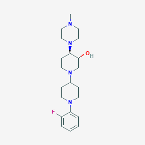 molecular formula C21H33FN4O B4953483 (3R*,4R*)-1'-(2-fluorophenyl)-4-(4-methyl-1-piperazinyl)-1,4'-bipiperidin-3-ol 