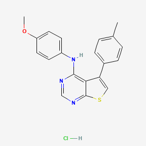 N-(4-methoxyphenyl)-5-(4-methylphenyl)thieno[2,3-d]pyrimidin-4-amine hydrochloride