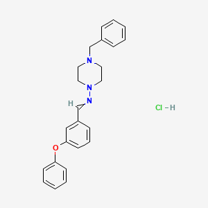 4-benzyl-N-(3-phenoxybenzylidene)-1-piperazinamine hydrochloride