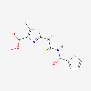 methyl 5-methyl-2-({[(2-thienylcarbonyl)amino]carbonothioyl}amino)-1,3-thiazole-4-carboxylate