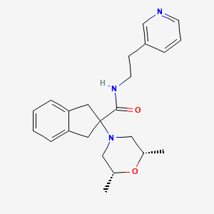 2-[(2R*,6S*)-2,6-dimethyl-4-morpholinyl]-N-[2-(3-pyridinyl)ethyl]-2-indanecarboxamide