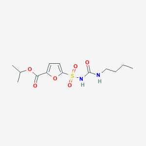 molecular formula C13H20N2O6S B495352 Isopropyl 5-({[(butylamino)carbonyl]amino}sulfonyl)-2-furoate 