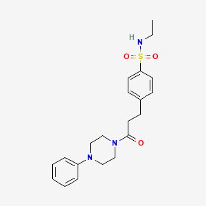 N-ethyl-4-[3-oxo-3-(4-phenyl-1-piperazinyl)propyl]benzenesulfonamide