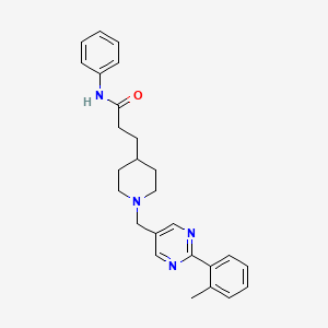 3-(1-{[2-(2-methylphenyl)-5-pyrimidinyl]methyl}-4-piperidinyl)-N-phenylpropanamide