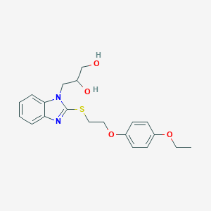 3-(2-{[2-(4-ethoxyphenoxy)ethyl]sulfanyl}-1H-benzimidazol-1-yl)-1,2-propanediol