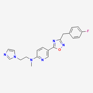 5-[3-(4-fluorobenzyl)-1,2,4-oxadiazol-5-yl]-N-[2-(1H-imidazol-1-yl)ethyl]-N-methyl-2-pyridinamine