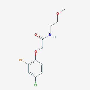 2-(2-bromo-4-chlorophenoxy)-N-(2-methoxyethyl)acetamide