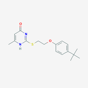 molecular formula C17H22N2O2S B495362 2-[2-(4-tert-butylphenoxy)ethylsulfanyl]-6-methyl-1H-pyrimidin-4-one 