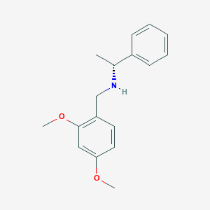 molecular formula C17H21NO2 B495369 N-(2,4-dimethoxybenzyl)-N-(1-phenylethyl)amine 